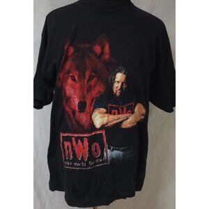 Vintage Kevin Nash nWo New World Order Wolf Pack 1998 T-Shirt Black 2XL
